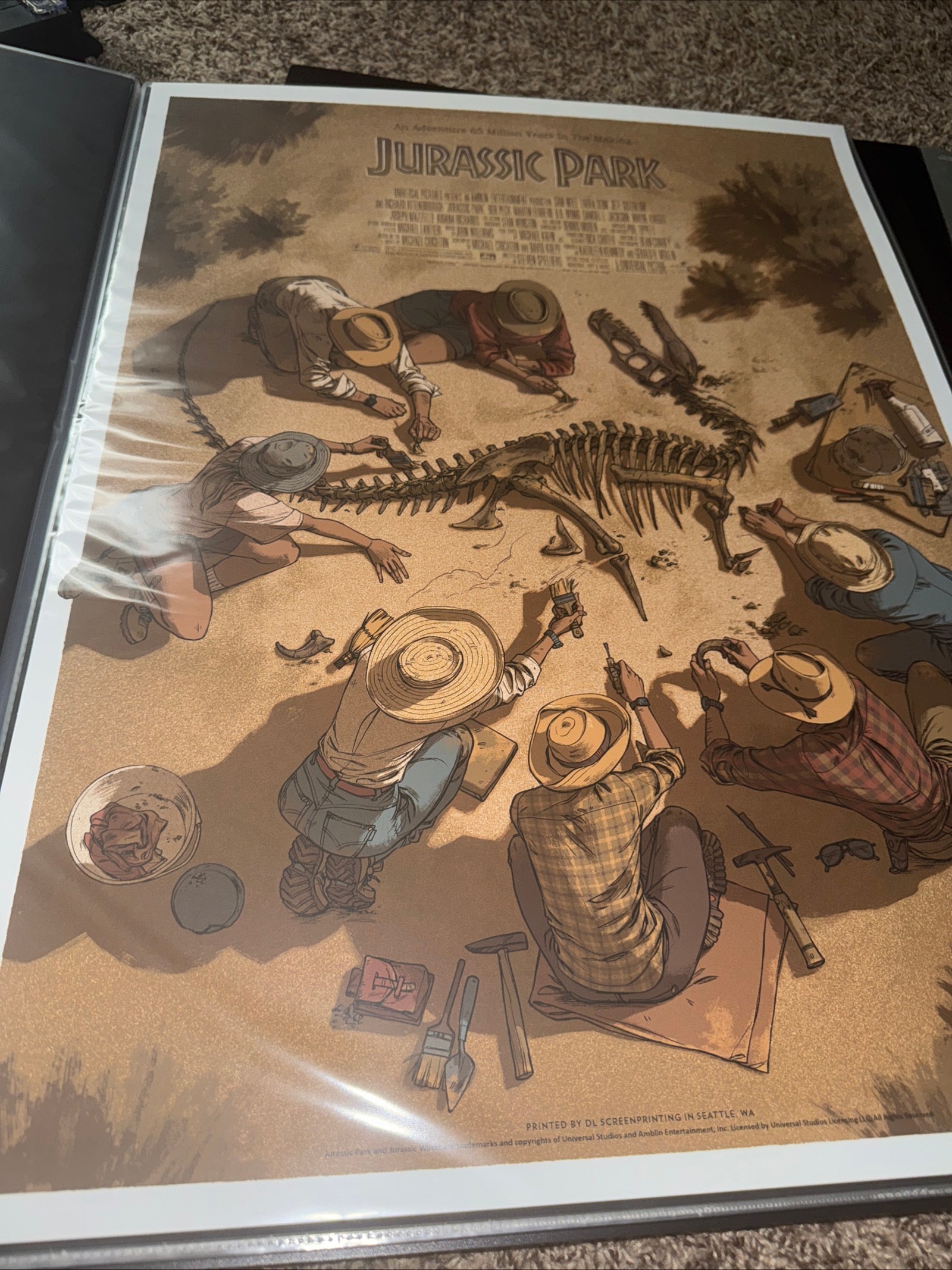 Jurassic Park Claire Hummel Mondo Movie Poster Dinosaur Bones Art Print