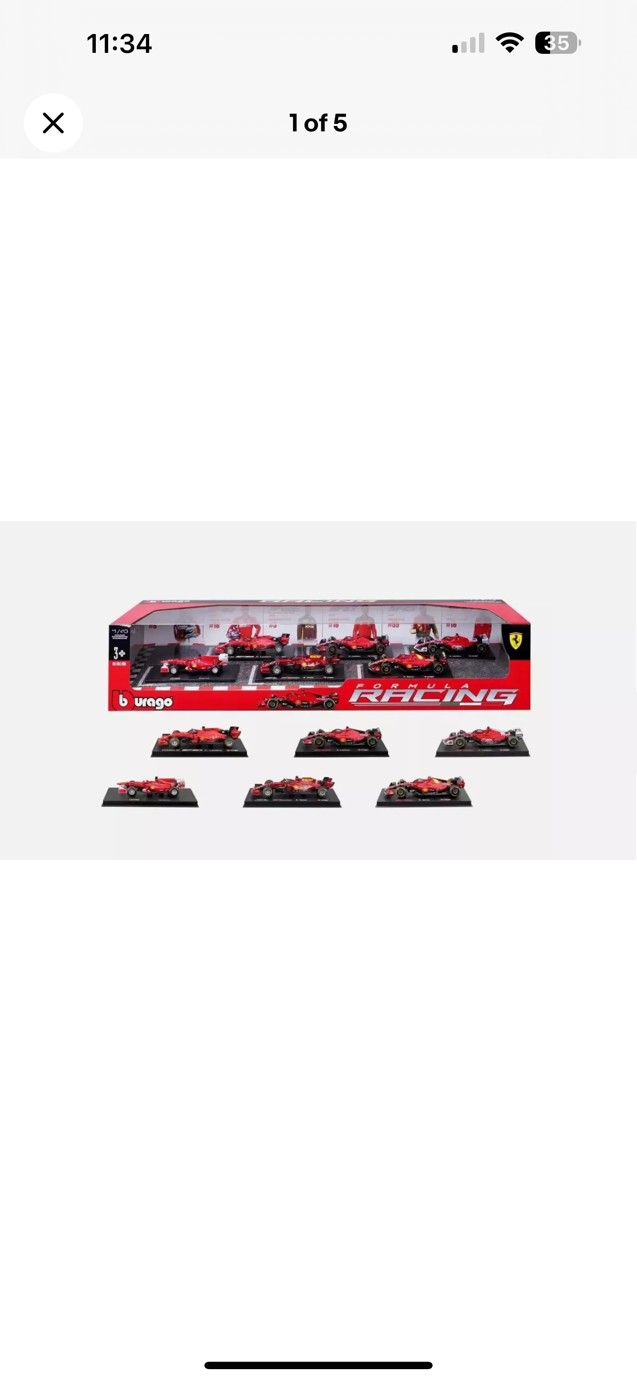 1/43 Burago Ferrari Racing Formula 1 F1 Diecast Car Toy Set NEW