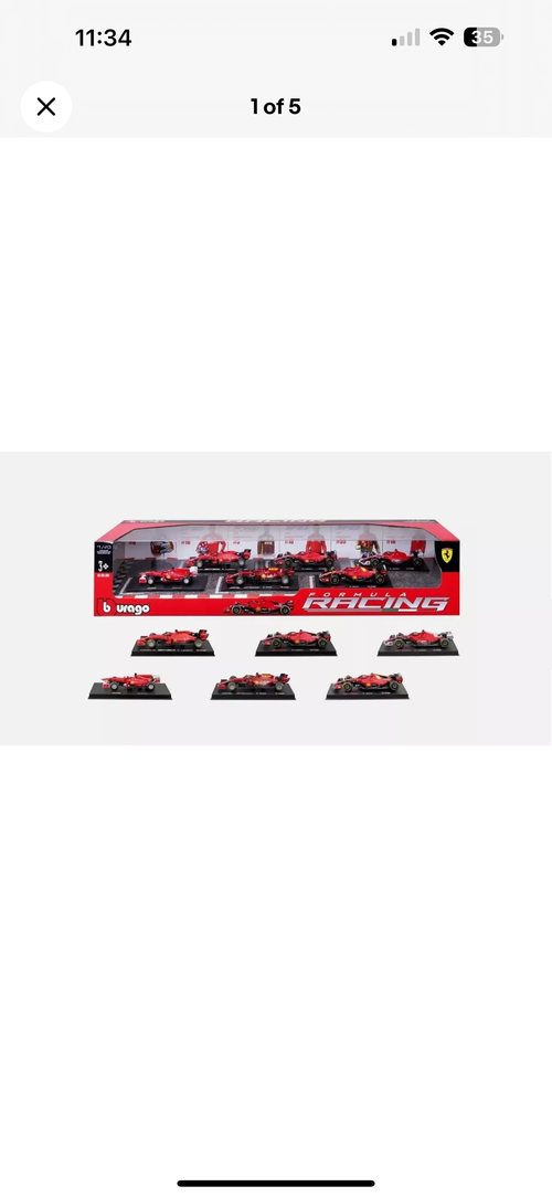 1/43 Burago Ferrari Racing Formula 1 F1 Diecast Car Toy Set NEW